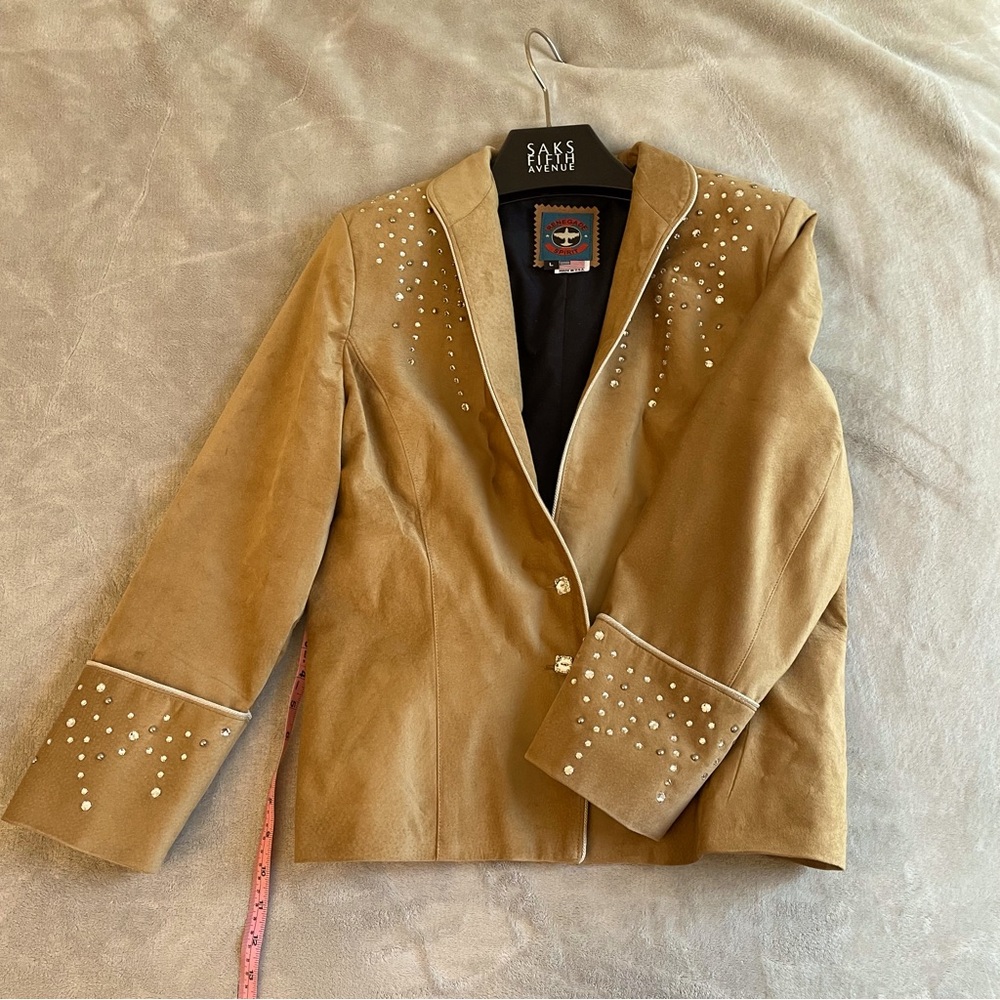 Vintage Leather Renegade Spirit Woman’s Bedazzled Western Jacket Size L